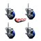 Service Caster 35 Inch Blue Polyurethane Wheel Swivel 58 Inch Threaded Stem Caster Set with Brake SCC SCC-TS20S3514-PPUB-BLUE-TLB-58212-4 - alternate 3
